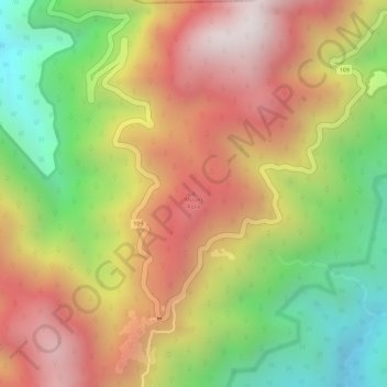 Mount Polis topographic map, elevation, terrain