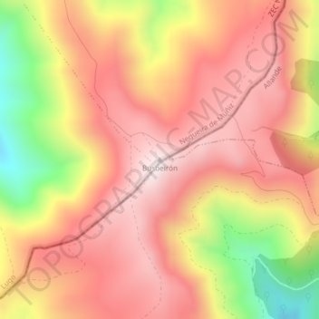 Busbeirón topographic map, elevation, terrain