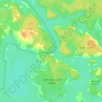 Minnehaha Point topographic map, elevation, terrain