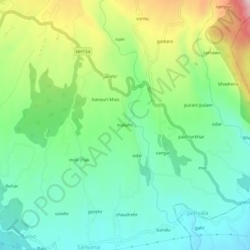 matehr topographic map, elevation, terrain
