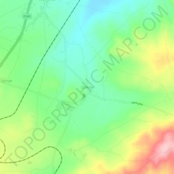 Gölköy topographic map, elevation, terrain