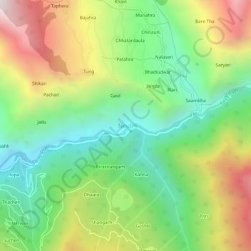 Neuli topographic map, elevation, terrain