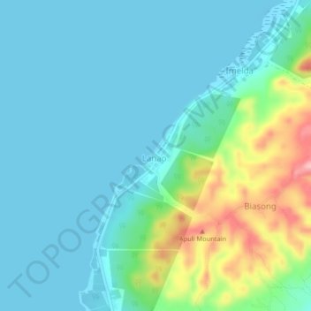 Lanao topographic map, elevation, terrain