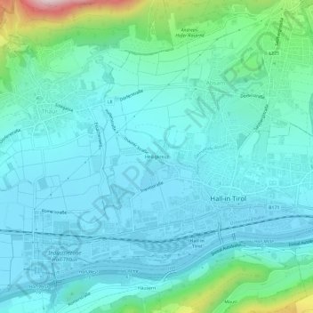 Heiligkreuz topographic map, elevation, terrain