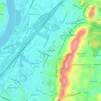 Avondale topographic map, elevation, terrain