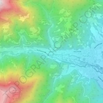 Ghisola topographic map, elevation, terrain