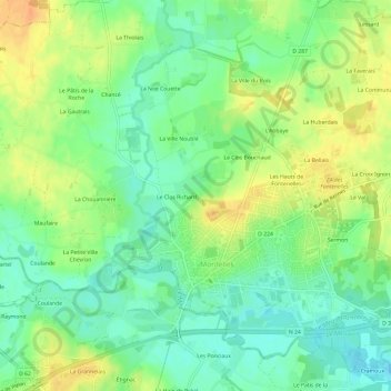 La Chesnaye topographic map, elevation, terrain