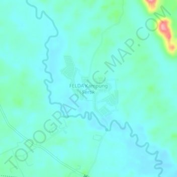 FELDA Kampung Sertik topographic map, elevation, terrain