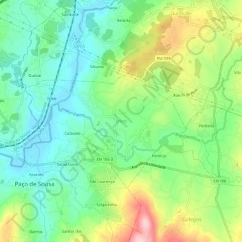 Irivo topographic map, elevation, terrain