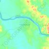 Frontera Corozal topographic map, elevation, terrain