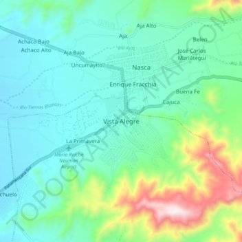 Vista Alegre topographic map, elevation, terrain