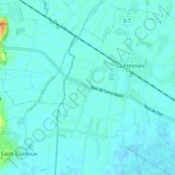 Les Quatre Croix topographic map, elevation, terrain
