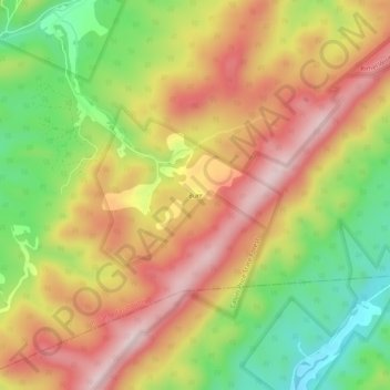 Burr topographic map, elevation, terrain