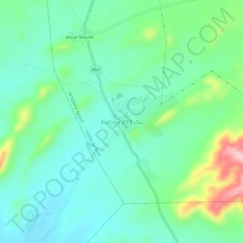 Kettara topographic map, elevation, terrain