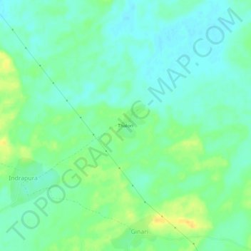Thalori topographic map, elevation, terrain