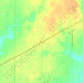 Reno topographic map, elevation, terrain