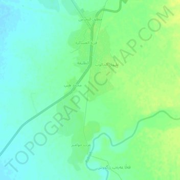 Jabur topographic map, elevation, terrain