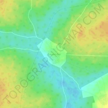 Bayamba topographic map, elevation, terrain