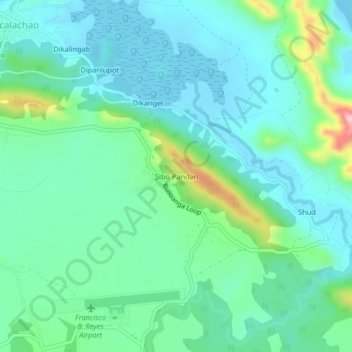 Sitio Pandan topographic map, elevation, terrain