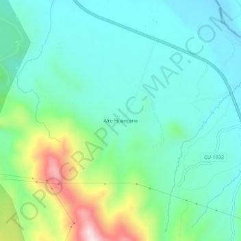 Alto Huancane topographic map, elevation, terrain