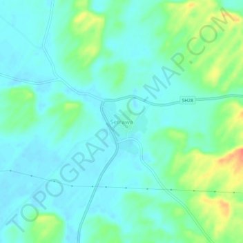 Setrawa topographic map, elevation, terrain