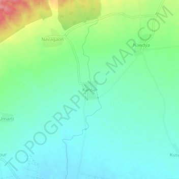 Kansai topographic map, elevation, terrain