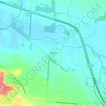 Lockville topographic map, elevation, terrain