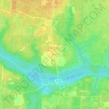 Frink topographic map, elevation, terrain