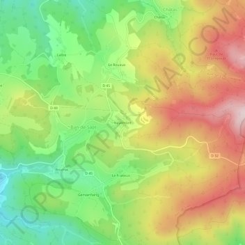 Nayemont topographic map, elevation, terrain