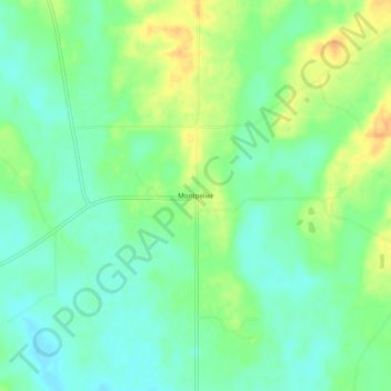 Montpelier topographic map, elevation, terrain