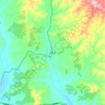 Datai topographic map, elevation, terrain