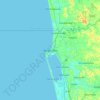 Negombo topographic map, elevation, terrain