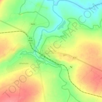 Winterton topographic map, elevation, terrain