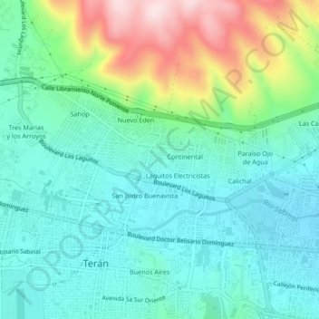 Malibu topographic map, elevation, terrain