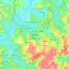 Bambuí topographic map, elevation, terrain