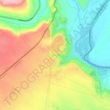 Diwar topographic map, elevation, terrain