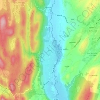 Thoys topographic map, elevation, terrain