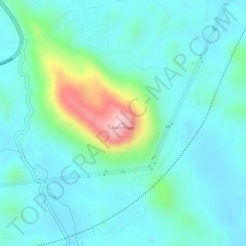 Bukit Tinggi topographic map, elevation, terrain