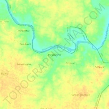 Pura Jawahar topographic map, elevation, terrain