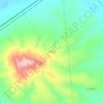 程家窑 topographic map, elevation, terrain