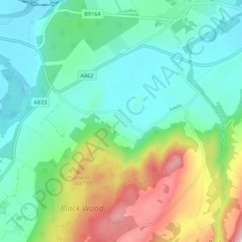 Cabrich topographic map, elevation, terrain