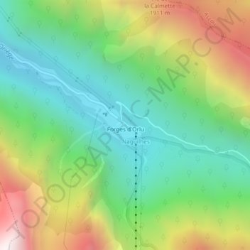 Châtaigner commun topographic map, elevation, terrain