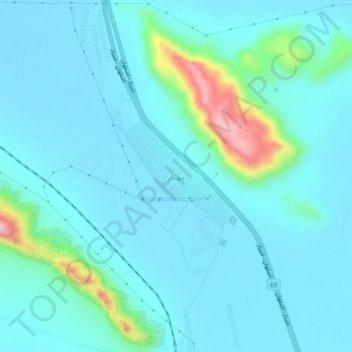 Mahyar topographic map, elevation, terrain
