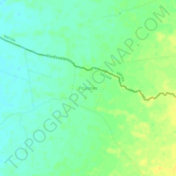 Pozones topographic map, elevation, terrain