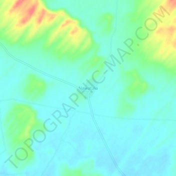 Nawatala topographic map, elevation, terrain