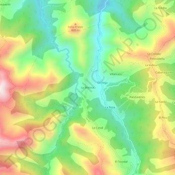 La Matosa topographic map, elevation, terrain