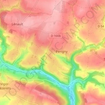 Bergogne topographic map, elevation, terrain