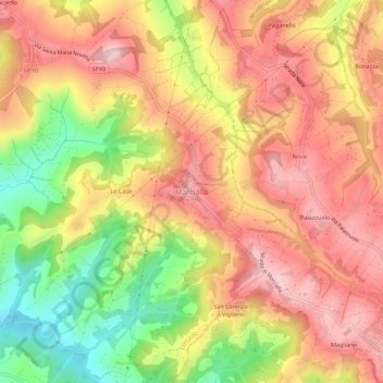 Marcialla topographic map, elevation, terrain