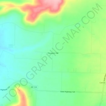 Pleasant Hill topographic map, elevation, terrain