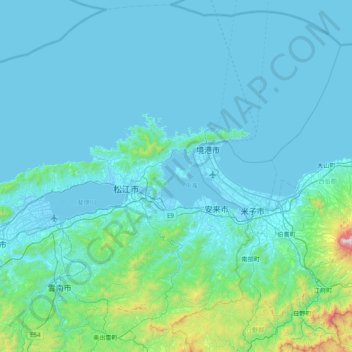 田島 topographic map, elevation, terrain